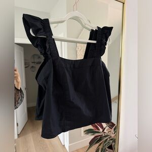 Torrid Black Ruffled Blouse
